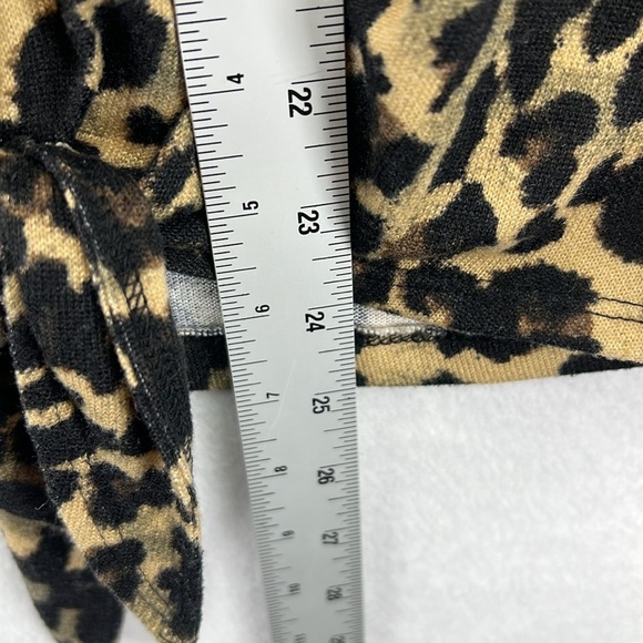 Nine Britton Pullover Top Size M Black/Tan Leopard Print Polyester & Spandex EUC - Picture 8 of 8